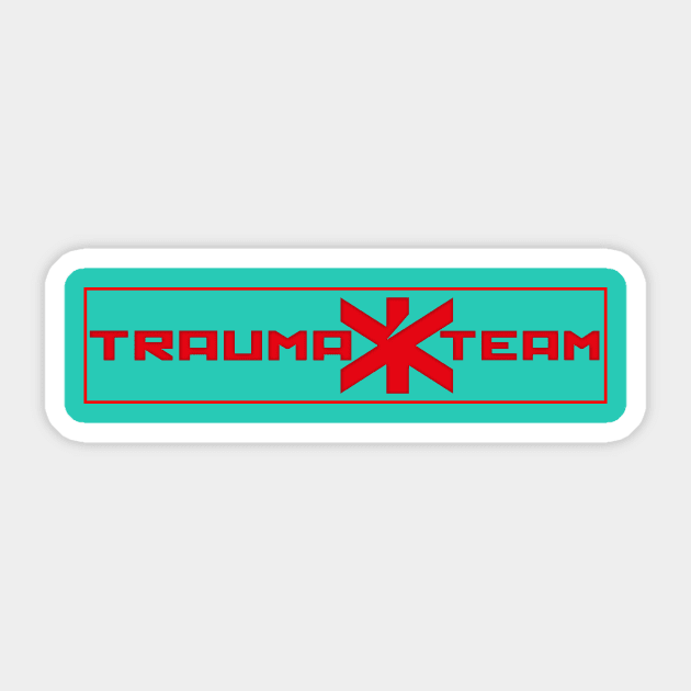 Trauma Team Cyberpunk Sticker by FortheMAKARON